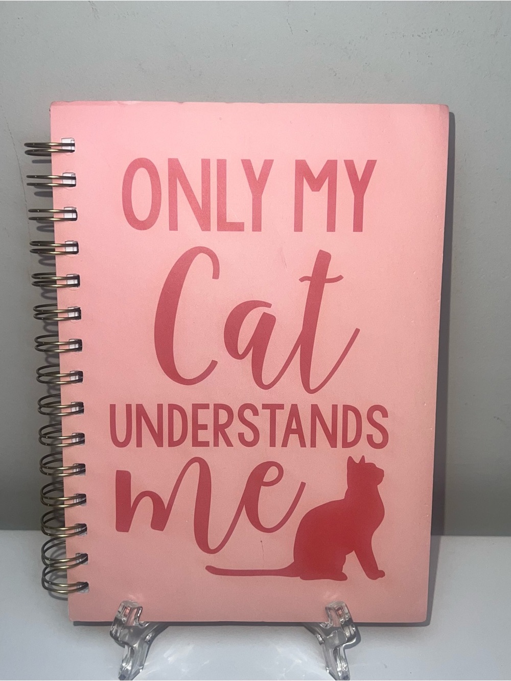 Pink Cat Notebook Journal - Only My Cat Design
